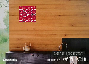marimekko(�}�����b�R)�@�t�@�u���b�N�p�l��/�t�@�u���b�N�{�[�h MINI-UNIKKO�iRED�j�~�j�E�j�b�R[�������T�C�Y�FW30cm×H30cm]�k�� �t�@�u���b�N