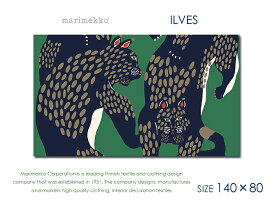 【マリメッコ ファブリックパネル】 marimekko ファブリックボード ILVES/イルベス[SIZE：W140×H80cm]【北欧 ファブリック】2匹のオオヤマネコのデザイン