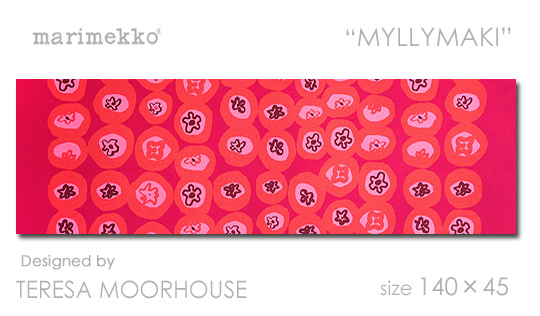 marimekko 【マリメッコ ファブリックパネル】 ファブリックボード MYLLYMAKI(RED) [ご注文サイズ：W140cm×H45cm]【北欧 ファブリック】 アートパネル・アートボード