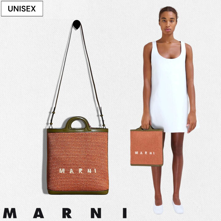 楽天市場】【定価147,400円(税込)】MARNI -マルニ- レザーとラフィアの  