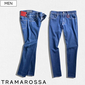 【定価64,900円(税込)】TRAMAROSSA トラマロッサ 驚くほどの履き心地！圧倒的なストレッチ！サルト仕立ての スーパーストレッチデニムパンツ ジーンズ R-ELAX リラックス MICHELANGELO ミケランジェロ インディゴ ライトブルー 414-49971020 24.7 Super Stretch メンズ