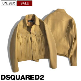 【定価163,900円(税込)】DSQUARED2 ディースクエアード どこかレトロな雰囲気を纏った素材感が魅力的！ドロップショルダーで美しいシルエットが光るレッドフラッグタグ付きウールジャケット ジージャン Gジャン アウター S75AM0986 メンズ レディース 男女兼用 伊製