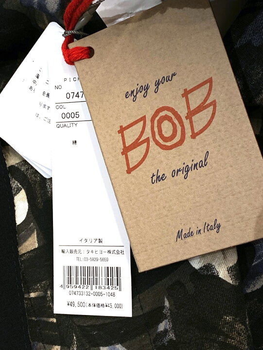 楽天市場】【定価49,500円(税込)】BOB ITALY ボブ サラッと羽織って 