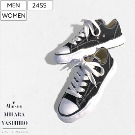 【定価33,000円(税込)】Maison MIHARA YASUHIRO - メゾン ミハラヤスヒロ - デザイナー自身が粘土で型取ったオリジナルソールを使用！キャンパスローカットスニーカー シューズ 靴 Canvas Low-top Sneaker PETERSON ピーターソン A01FW702 ホワイト×ブラック