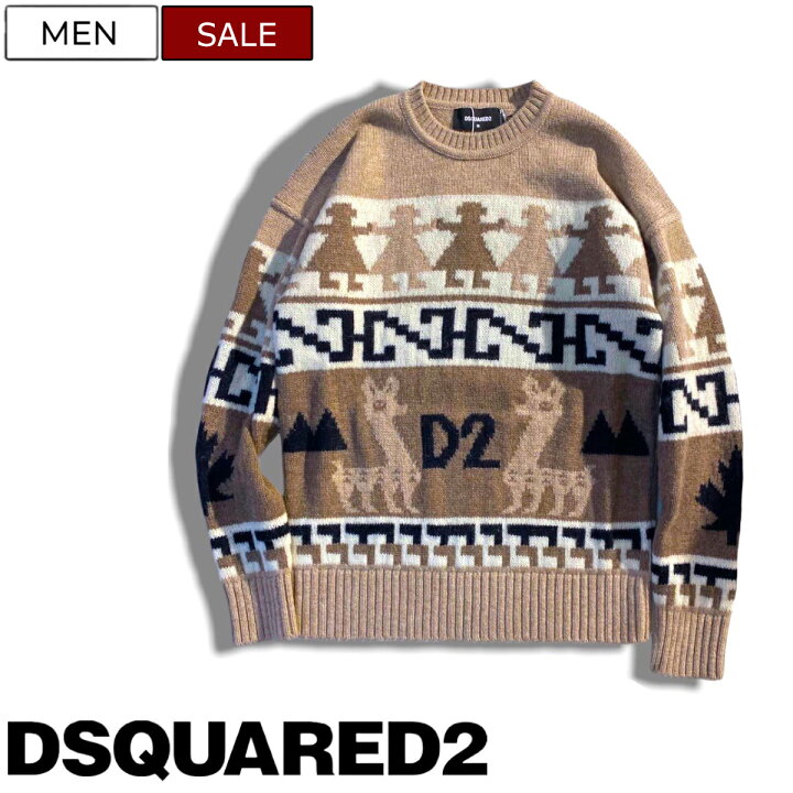 超美品 dsquared2 ディースクエアード デザインニット drawer 
