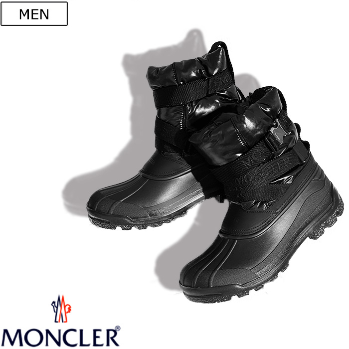 全ての MONCLER モンクレール ロゴ ナイロン レザー ダウン ロングブーツ ブーツ