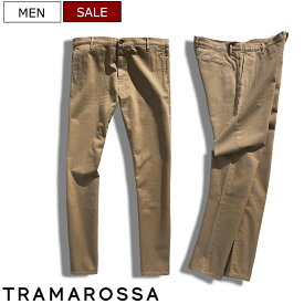 【定価38,500円(税込)】TRAMAROSSA トラマロッサ オーソドックスな1本！何にでも合わせやすい チノパンツ チノパン スラックス PALM ベージュ HAVANA ノータック イタリア製 メンズ 48371001