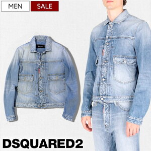 �s40%OFF�t�y�艿146,300�~�zDSQUARED2 �f�B�[�X�N�G�A�[�h ���B���e�[�W���C�N�ȃJ���[�Ŗ������� �_���[�W���E�H�b�V�����H�f�j���W���P�b�g Heritage Boxy Jean Jacket DENIM JACKET �g���b�J�[ �W�[�W��