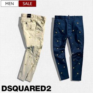 �y�艿139,700�~(�ō�)�zDSQUARED2 �f�B�[�X�N�G�A�[�h ���g���|�b�v�ȑ����t���[�c�h�J���L���b�`�[�I�R�b�g���`�m�p���c COTTON BANANA PINEAPPLE EMBROIDERED FRUITS SEXY CHINO PANT �x�[�W���l�C�r�[ �o�i�i 