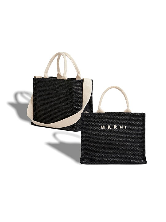 楽天市場】【定価114,400円(税込)】MARNI -マルニ- ロゴとラフィア素材  