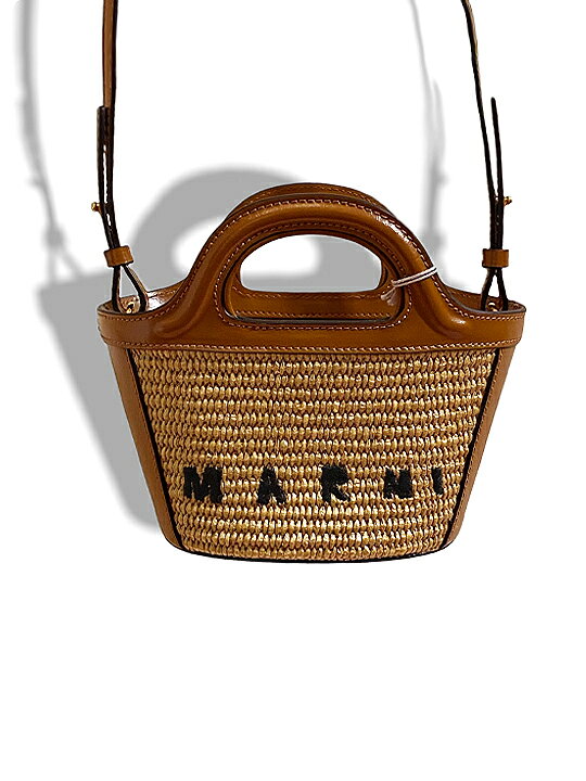 楽天市場】【定価125,400円(税込)】MARNI -マルニ- レザーとラフィアの  
