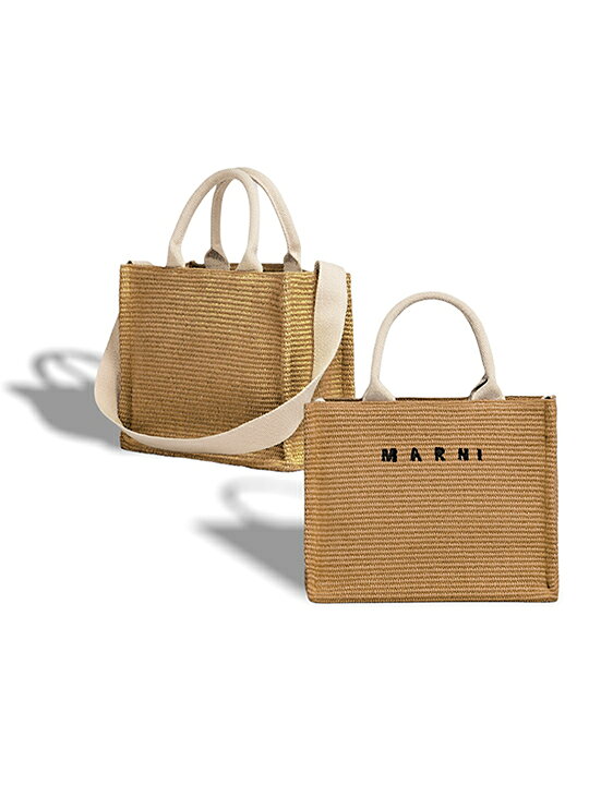 楽天市場】【定価104,500円(税込)】MARNI -マルニ- ロゴとラフィア素材 
