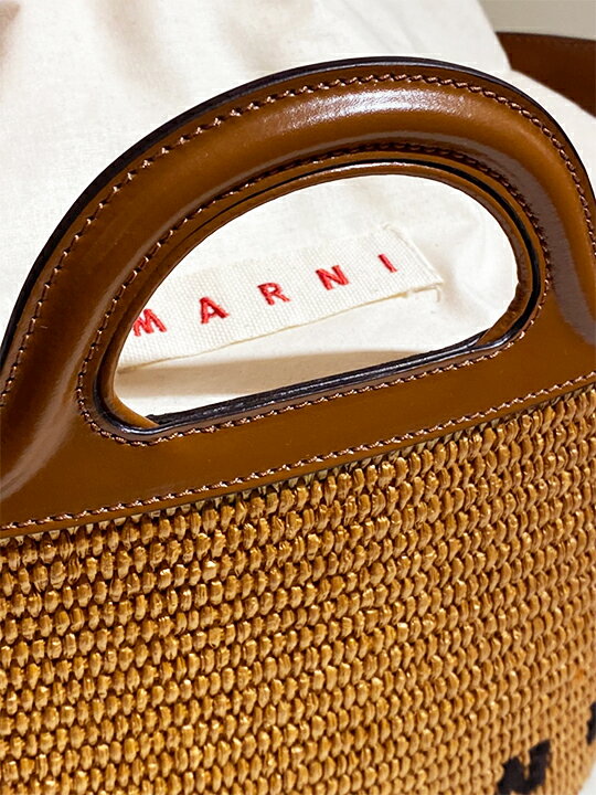 楽天市場】【定価176,000円(税込)】MARNI -マルニ- レザーとラフィアの  