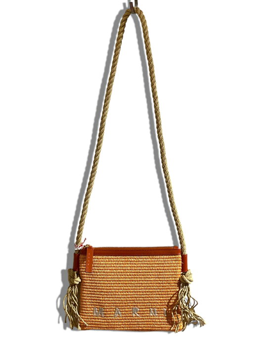 楽天市場】【定価77,000円(税込)】MARNI -マルニ- レザーとラフィアの 