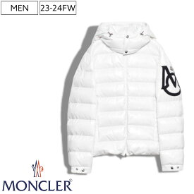 【定価287,100円(税込)】MONCLER モンクレール 大人のラグジュアリーカジュアルを演出する！注目度抜群の ダブルロゴデザイン ダウンジャケット ジップフーディダウン ブルゾン ホワイト 国内正規品/モンクレールジャパン I20911A000075963V SAULX GIUBBOTTO メンズ