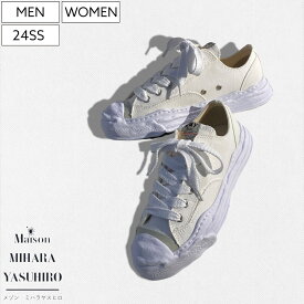 【定価35,200円(税込)】Maison MIHARA YASUHIRO - メゾン ミハラヤスヒロ - デザイナー自身が粘土で型取ったオリジナルソールを使用！キャンパスローカットスニーカー シューズ 靴 OG Sole Canvas Low-top Sneaker HANK ハンク A05FW702 ホワイト