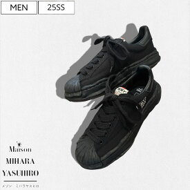 【定価37,400円(税込)】Maison MIHARA YASUHIRO - メゾン ミハラヤスヒロ - デザイナー自身が粘土で型取ったオリジナルソールを使用！キャンパスローカットスニーカー シューズ 靴 OG Sole Canvas Low-top Sneaker BLAKEY ブレイキー A08FW735 ブラック×ブラック