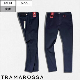 【定価64,900円(税込)】TRAMAROSSA トラマロッサ ロングフライトやドライブなどどんな時でも穿きたくなるほどの伸縮性が売り！スーパーストレッチ カラーチノパンツ デニスラ R-ELAX リラックス SUPER STRETCH 414-69571002 ネイビー LUIS SLIM ルイススリム メンズ 24.7