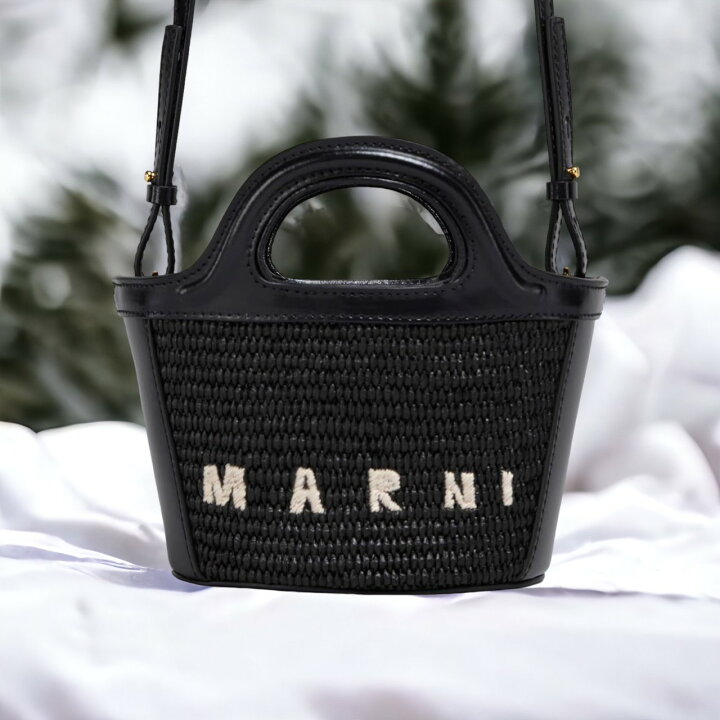 楽天市場】【定価125,400円(税込)】MARNI -マルニ- レザーとラフィアの 