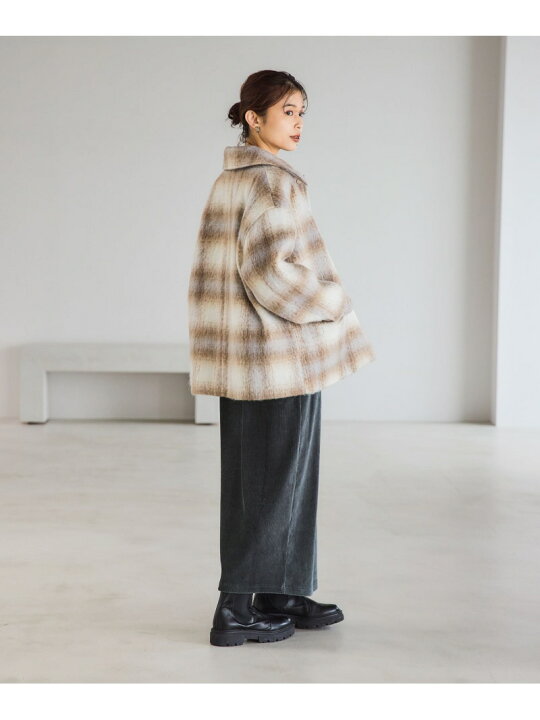 楽天市場】【SALE／50%OFF】シャギーチェックジャケットコート studio 