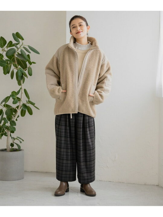 楽天市場】【SALE／55%OFF】【福服7】異素材切替えボアブルゾン studio 
