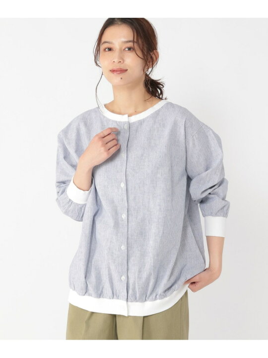楽天市場】【SALE／50%OFF】ダブルフロントリブブラウス studio CLIP 