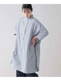 ＜natural by clip＞フリルバンドカラーシャツワンピース natural by clip スタディオクリップ ワンピース・ドレス ワンピース ホワイト ブラック【送料無料】[Rakuten Fashion]