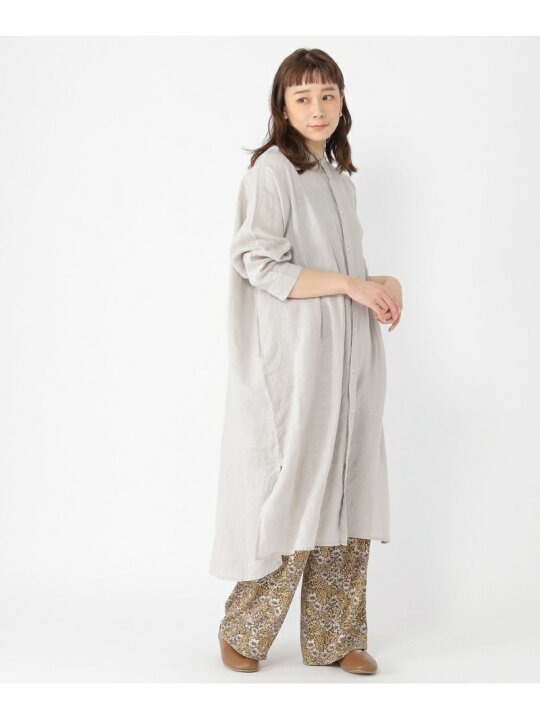 楽天市場】【SALE／40%OFF】《リネン100％》リネンバンドカラーシャツ 