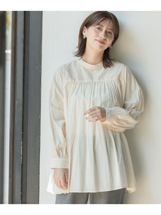 楽天市場】【SALE／30%OFF】ダブルフロントやわらか刺繍ブラウス 