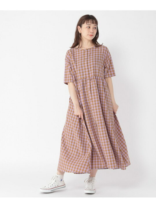 楽天市場 Sale 50 Off ダブルフロントギンガムワンピース Studio Clip スタディオクリップ ワンピース 半袖ワンピース パープル ブルー ホワイト Rba E Rakuten Fashion Studio Clip スタディオクリップ