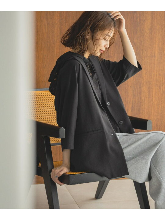 楽天市場】【SALE／60%OFF】リネンライクハーフスリーブジャケット 