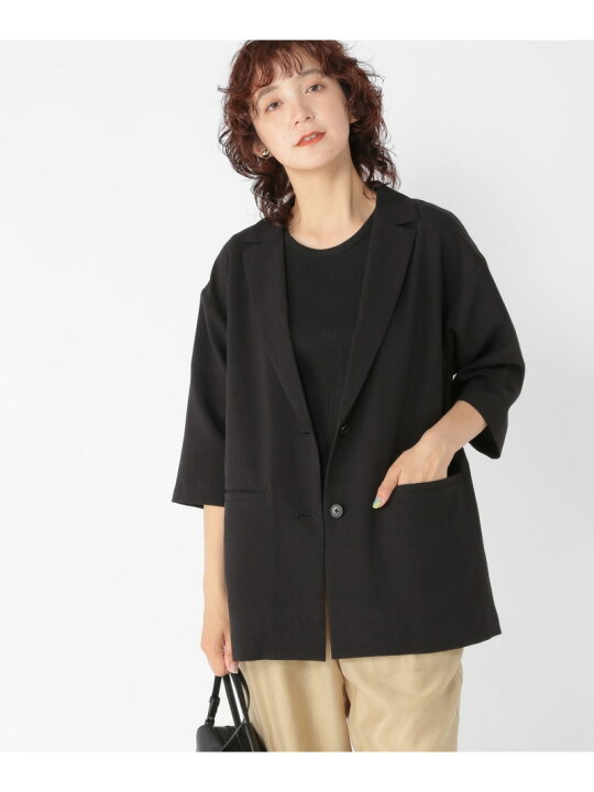 楽天市場】【SALE／60%OFF】リネンライクハーフスリーブジャケット 