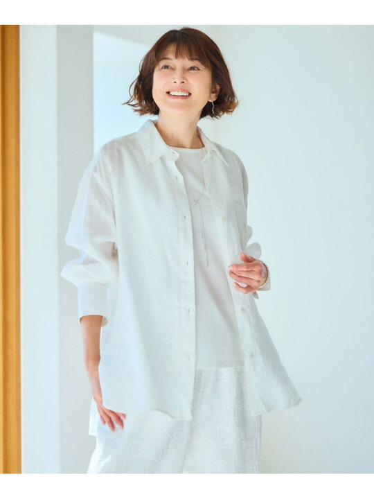 楽天市場】【SALE／50%OFF】《ウタオ》フレンチリネンレギュラーシャツ