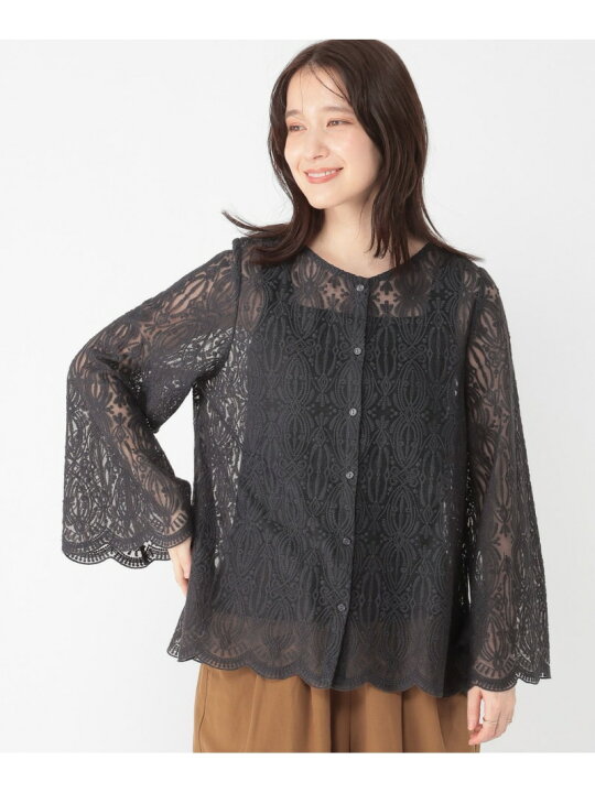 楽天市場】【SALE／30%OFF】ベルスリーブレースブラウス studio CLIP 