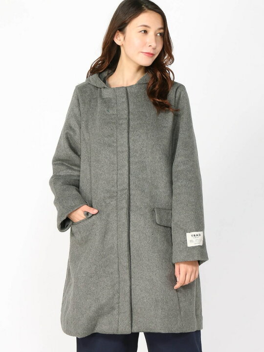 楽天市場】【SALE／50%OFF】ウール混ダブルフェイス2WAYフードコート 