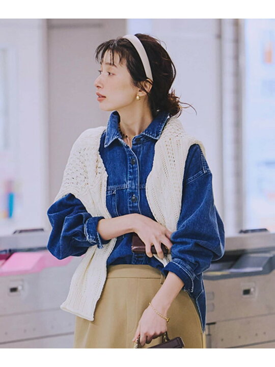 楽天市場】甘織りデニムオーバーシャツジャケット《CLIP denim 
