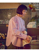 楽天市場】ストライプシャツ レディース（カラーパープル）の通販