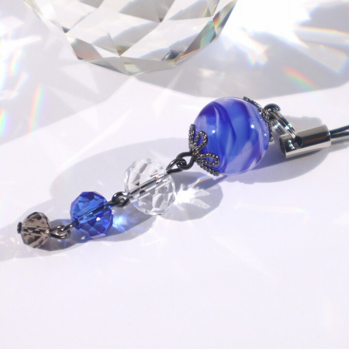 楽天市場】とんぼ玉 ストラップ 携帯 スマホケース飾り 根付 男女兼用  