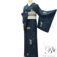 【新古品】六花-RIKKA- 新品 正絹 仕付け糸付 飛び柄 小紋 着物 A4486