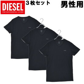 ディーゼル UMTEE ジェイク V 3パック Tシャツ 3枚セット メンズ DIESEL UMTEE JAKE-V 3P TEE 00SPDM 0AALW 男性用 半袖Tシャツ ブラック (01-23165247)
