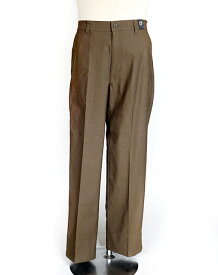 【メンズ】綿混 動きやすいプレミアムストレッチ あたたか裏起毛 ストレッチスラックス パンツ 股下75cm（W79）ブラウン