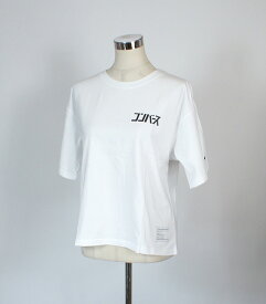 人気スポーツブランド ロゴデザインカタカナロゴ Tシャツ（M・L）オフホワイト
