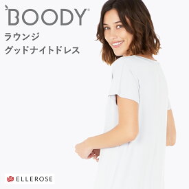 BOODY ブーディ レディース ラウンジ グッドナイト ナイトドレス ST ワンピース 半袖 ナイトウェア ルームウェア 部屋着 オーガニック 竹 竹布 快適 寝巻 竹繊維 通気性 吸湿性 抗菌 サスティナブル 静電気防止 無地 シンプル 送料無料 ◇◇