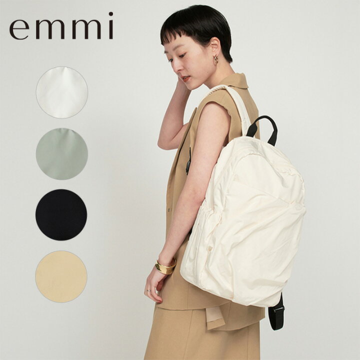 楽天市場】emmi エミ eco 撥水ギャザーボディーバックパック 