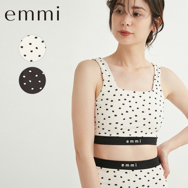 楽天市場】エミ ヨガ emmi yoga ヨガウェア トップス eco ドット柄ブラ 