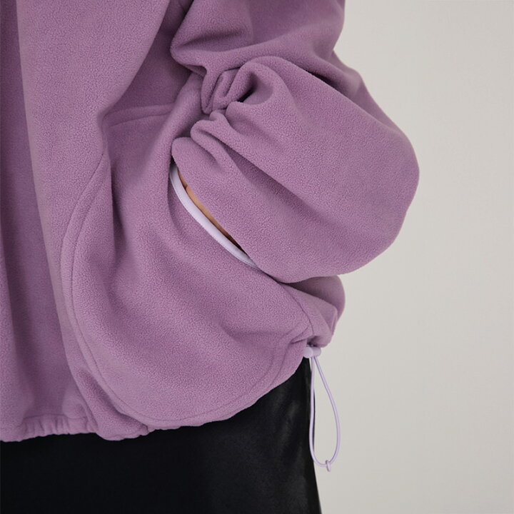 楽天市場】emmi エミ トップス ecoフリースハーフジッププルオーバー  