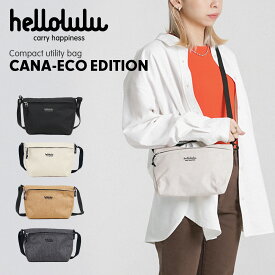 ハロルル hellolulu CANA-ECO EDITION ミニ ショルダーバッグ 2023FW 7500800 リサイクルポリエステル メンズ レディース 男女兼用 撥水加工 ポケット付き 高機能 軽量 シンプル おしゃれ 斜め掛け アウトドア レジャー フェス エコ素材 サスティナブル 送料無料