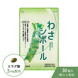 わさシボール 機能性表示食品 30粒入 エラグ酸 サプリ サプリメント マイケア 肥満気味 体脂肪 内臓脂肪 体重 ウエスト 静岡県産 本わさび 山葵 わさび ビフィズス菌 ポリフェノール 1日1粒目安 メール便送料無料