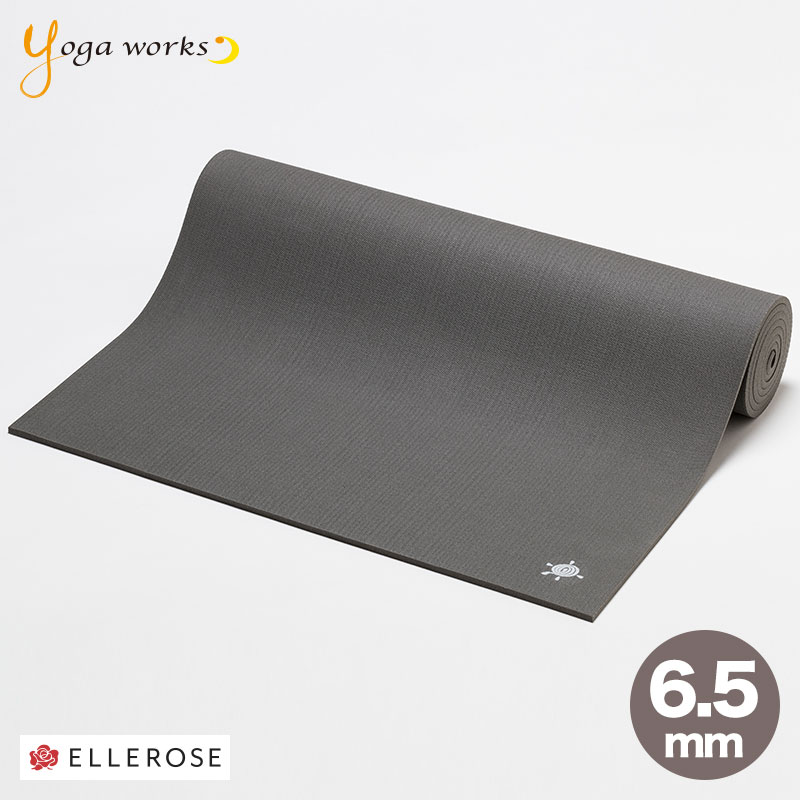 ヨガワークス ファッションの yogaworks ヨガマット 送料無料 ザ ブラックマット ツー 6.5mm 出産祝いなども豊富 クッション性 ドイツ製 トレーニングマット おすすめ 長さ2m グリップ力 エンボス加工 あす楽