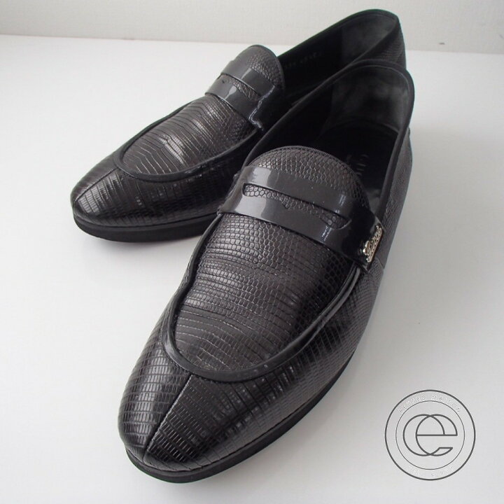 楽天市場】【GUCCIグッチ】 リザードレザー コインローファー40.5 